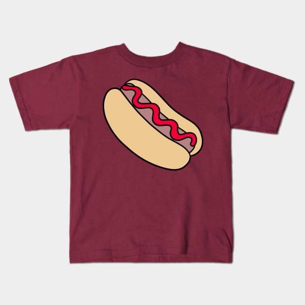 Hotdog with Ketchup Kids T-Shirt by saradaboru